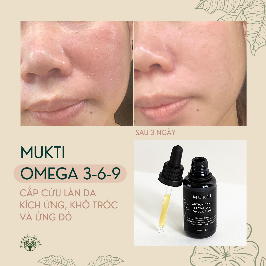 Tinh Chất Phục Hồi Da Hư Tổn Mukti Antioxidant Facial Oil Omega 3-6-9