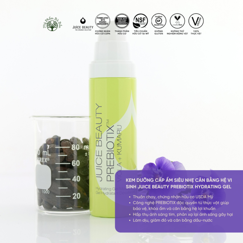 Kem Dưỡng Siêu Nhẹ Cân Bằng Hệ Vi Sinh Vật Juice Beauty PREBIOTIX™ Hydrating Gel Moisturizer