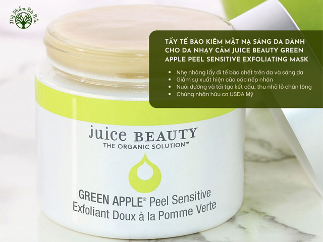 Tẩy tế bào hữu cơ cho bà bầu Juice Beauty Green Apple Peel Sensitive Exfoliating Mask (60ml)