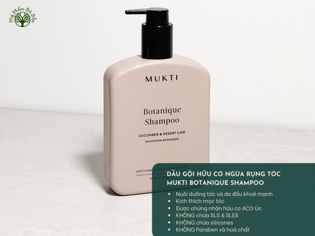 Dầu gội hữu cơ Mukti Botanique Shampoo