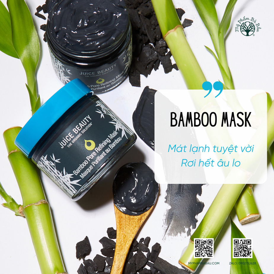 Mặt Nạ Trị Mụn Hữu Cơ Tinh Than Tre Juice Beauty Bamboo Pore Refining Mask