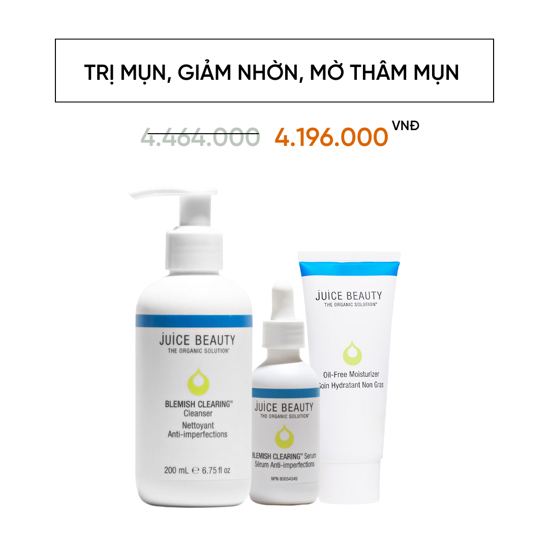 Riêng tư: Combo Trị Mụn, Giảm Nhờn, Mờ Thâm Mụn An Toàn Juice Beauty